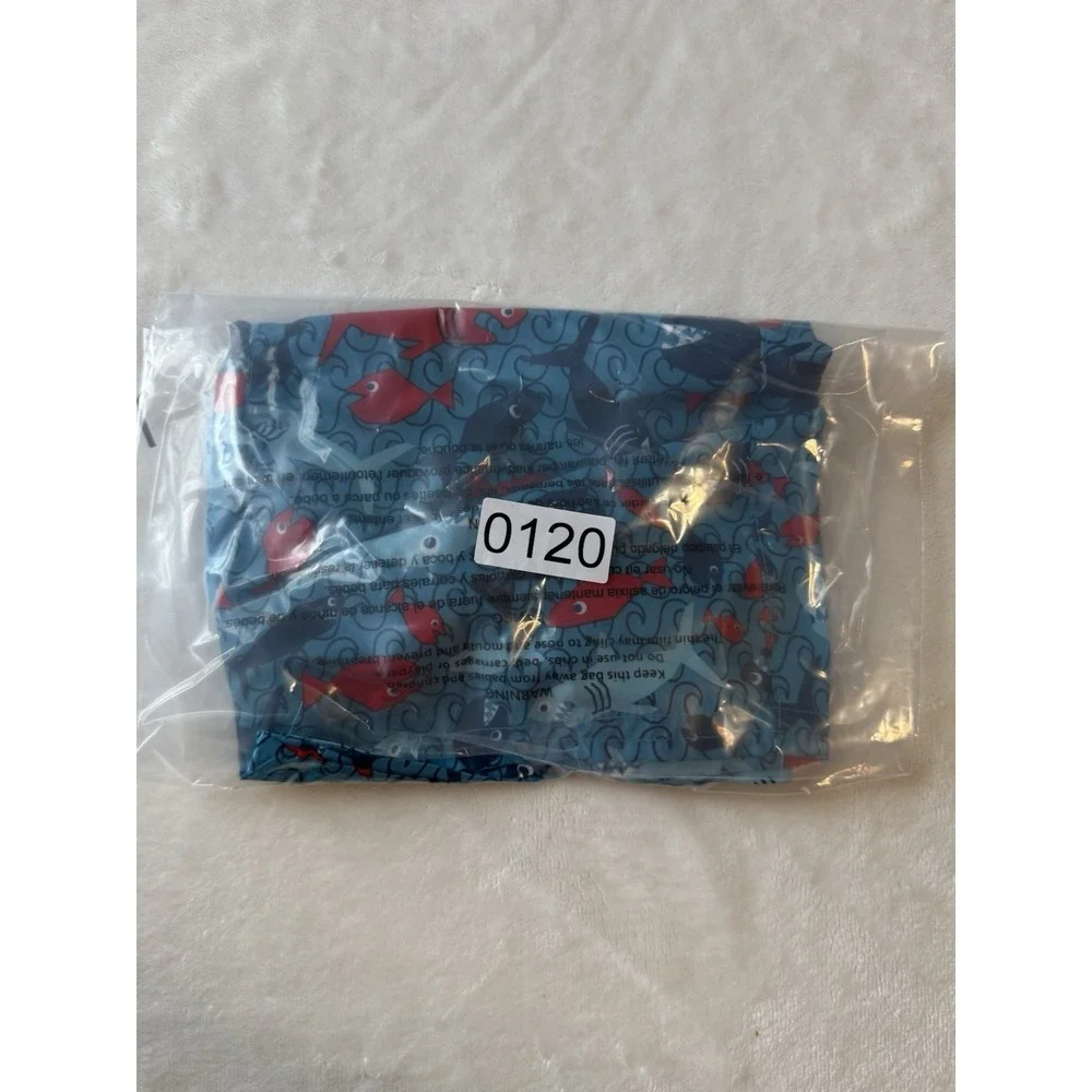Blue Toddler/Baby Boy 9 month Swim Trunks Fish Snap Waist Size‎ Adjust